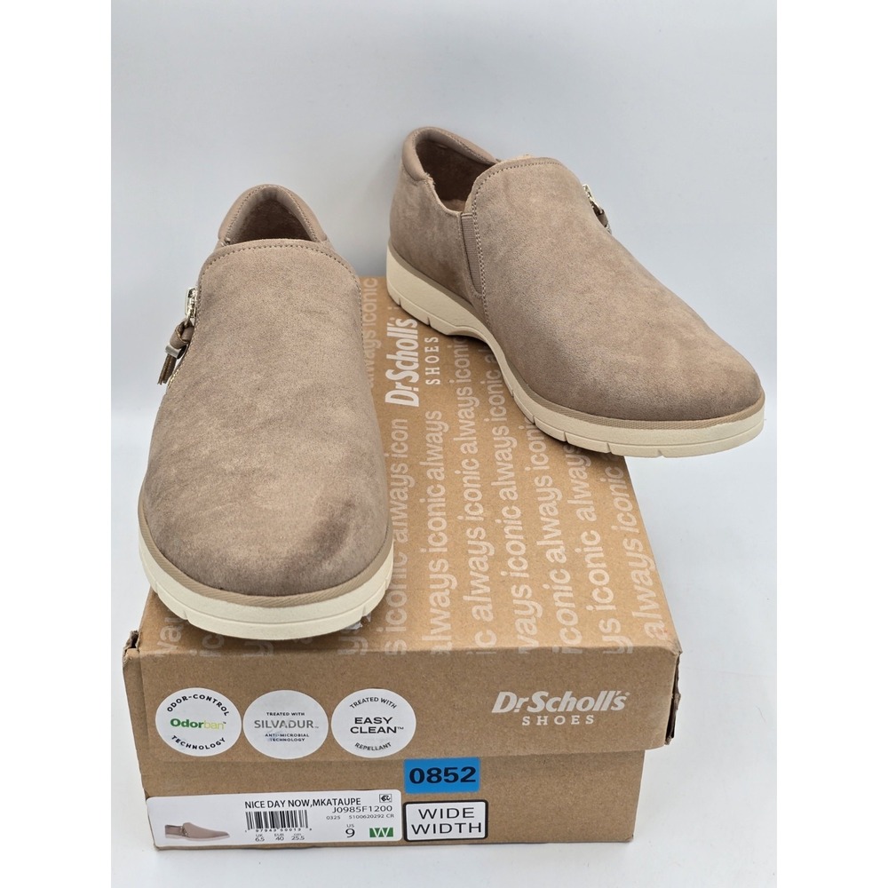 Dr. Scholls Women's Nice Day Now Slip On Sneaker Taupe‎ Sz 9 W Store Model
